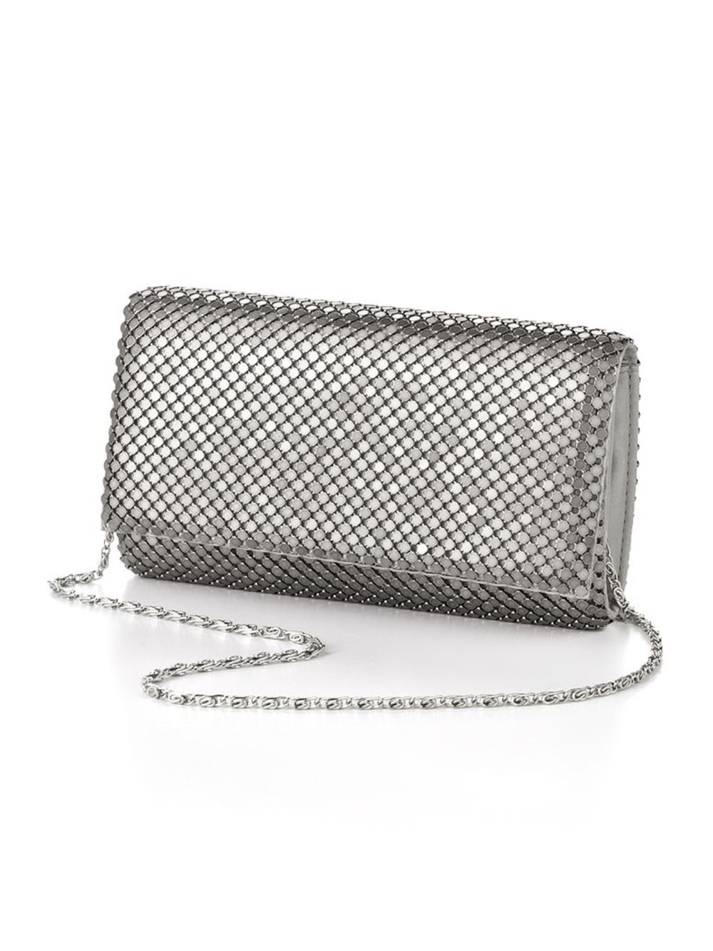 Silver Chainmail Evening Clutch